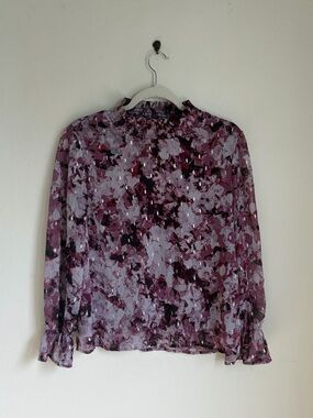 Adyson Parker Purple Mock Neck Blouse